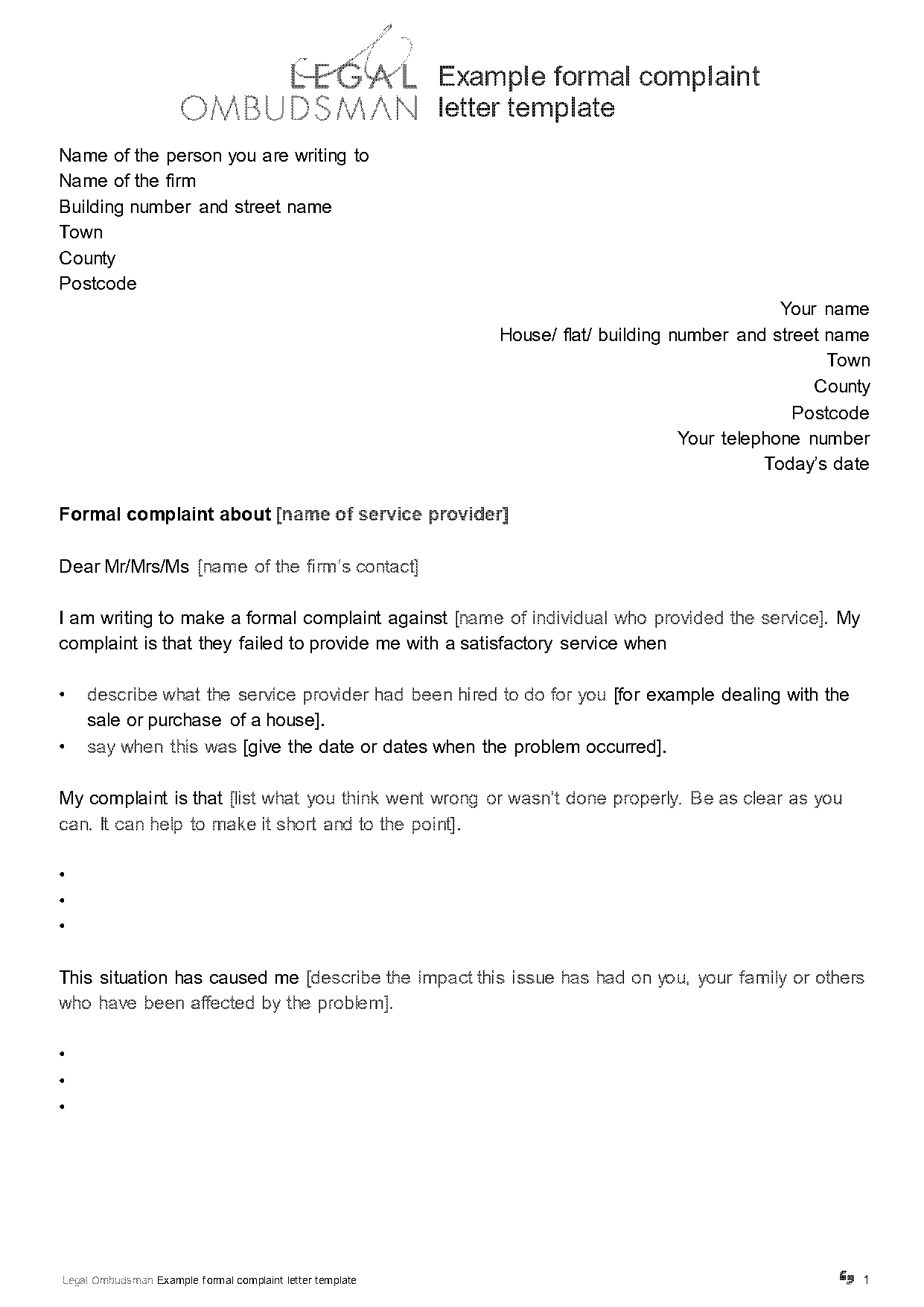 how do i write a formal letter format