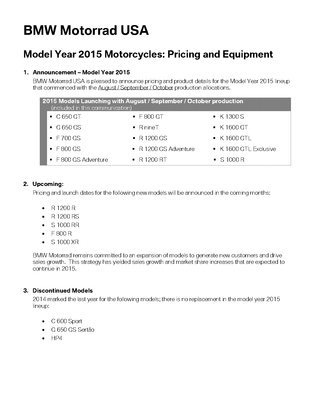 bmw order options list